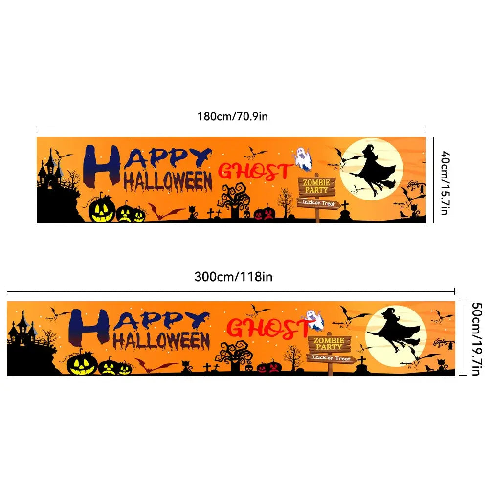 Halloween Bloody Banner, Yard Sign, Horror Party Decoration, Outdoor Fence, Garage, Balcony, Garden, Background Cloth