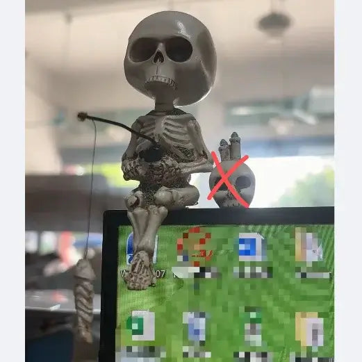 Halloween Home Hanging Skeleton Head Decoration Resin Ornaments 3 Styles Ghost Skeleton Modeling Craft Bookshelf Table Edge Prop