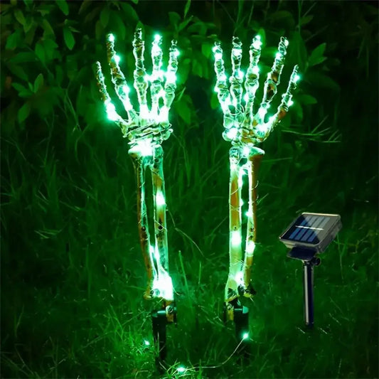 1PC Solar Halloween Skeleton Ghost Hand,used for Halloween,autumn harvest,lawn,garden,courtyard decoration