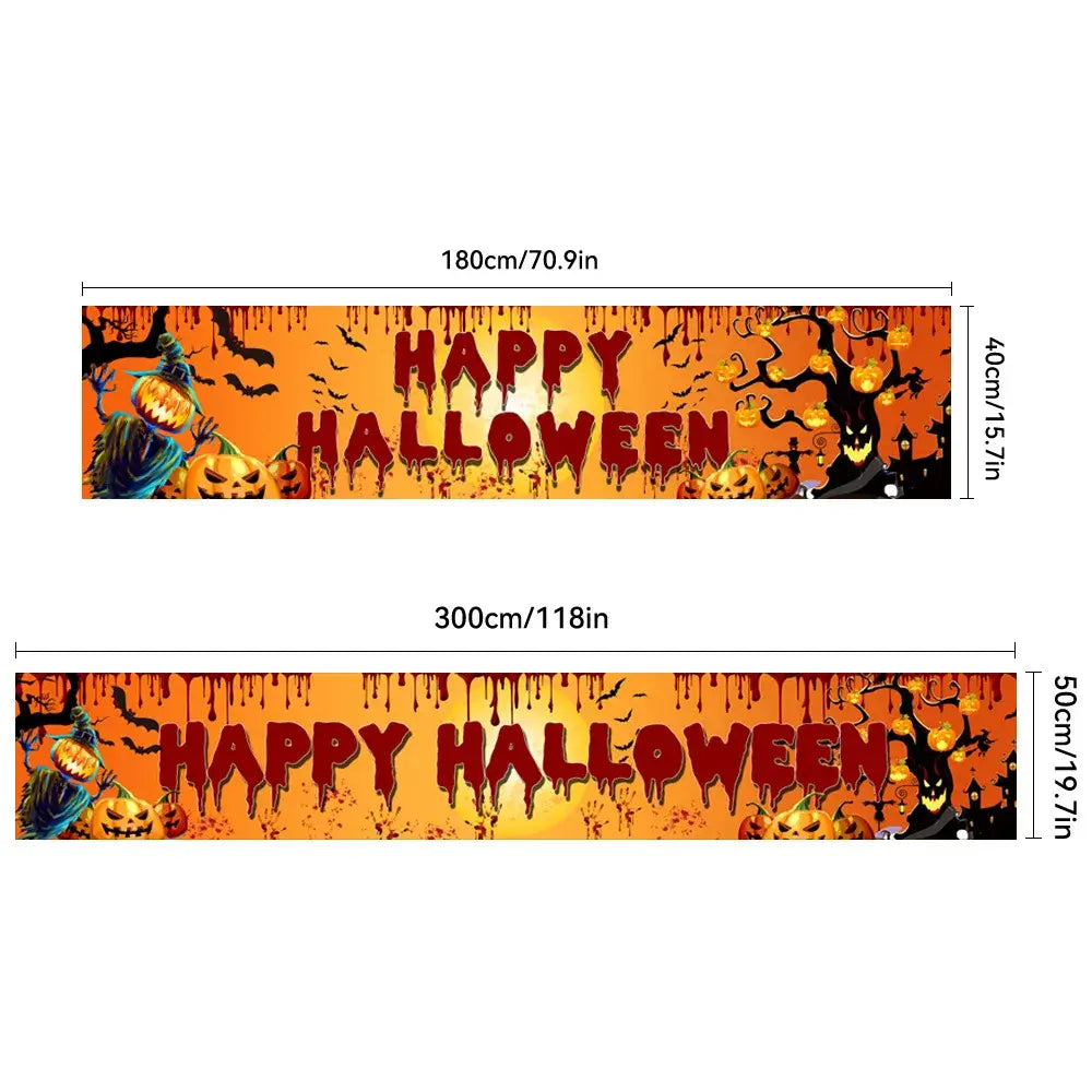 Halloween Bloody Banner, Yard Sign, Horror Party Decoration, Outdoor Fence, Garage, Balcony, Garden, Background Cloth