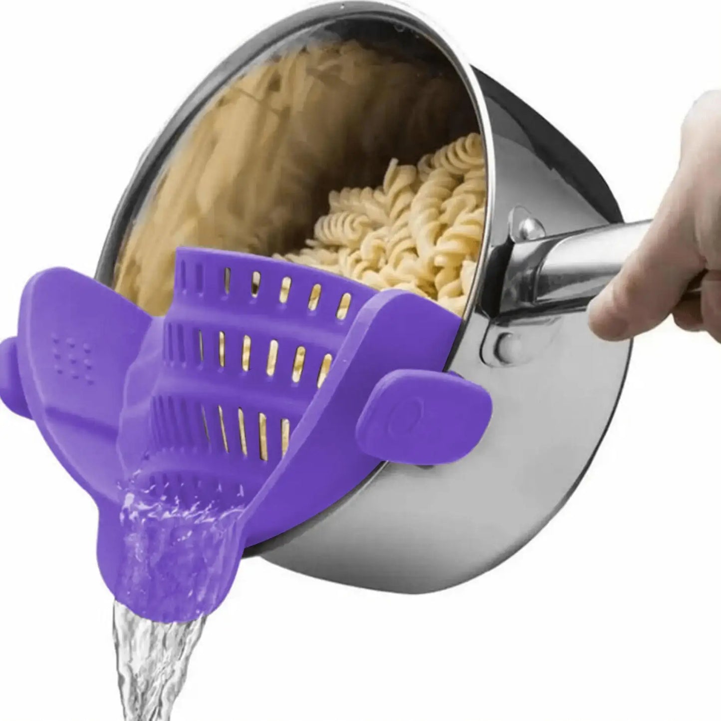 1pc, Strainer, Pot Strainer, Adjustable Clip On Strainer For Pots Pans And Bowls, Kitchen Pot Strainer-purple